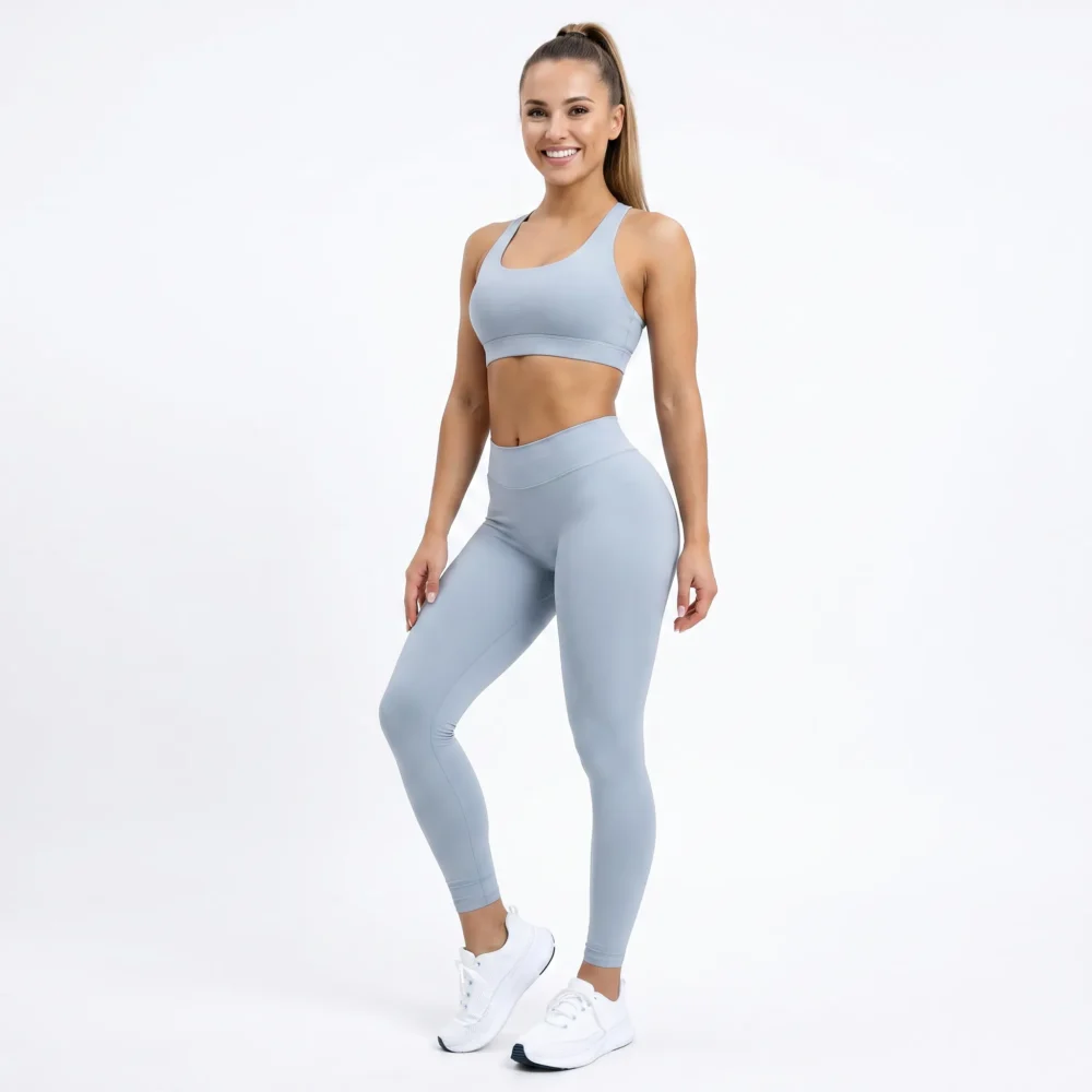Dopasowane legginsy z wysokim stanem
