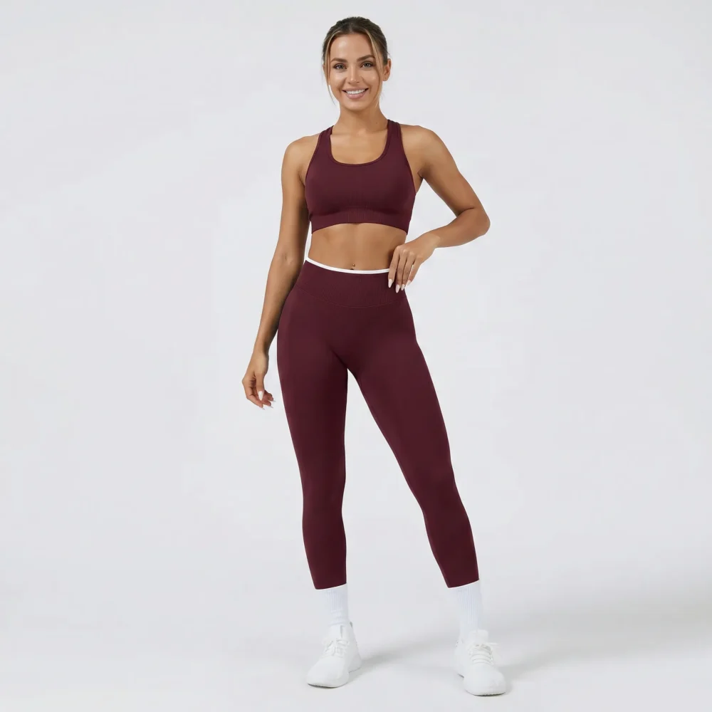Legginsy damskie o wysokim stanie z profilowaniem