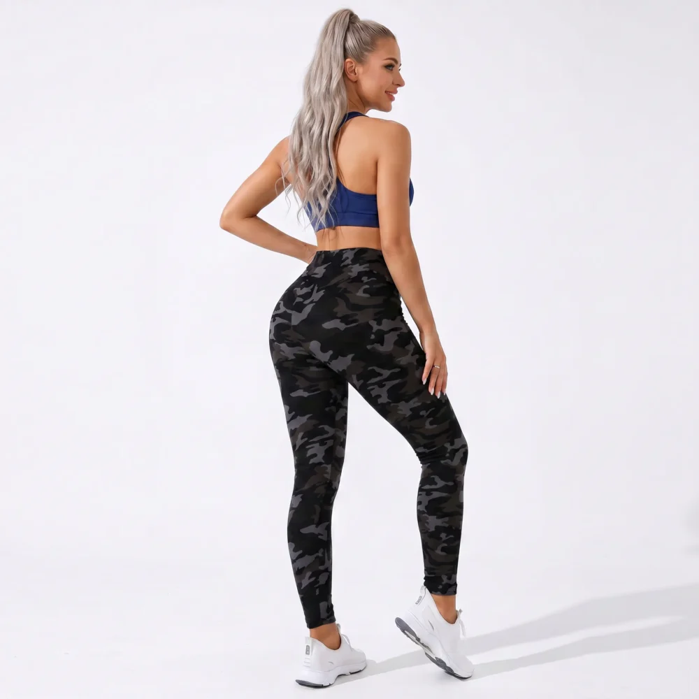 Legginsy damskie w wzór moro