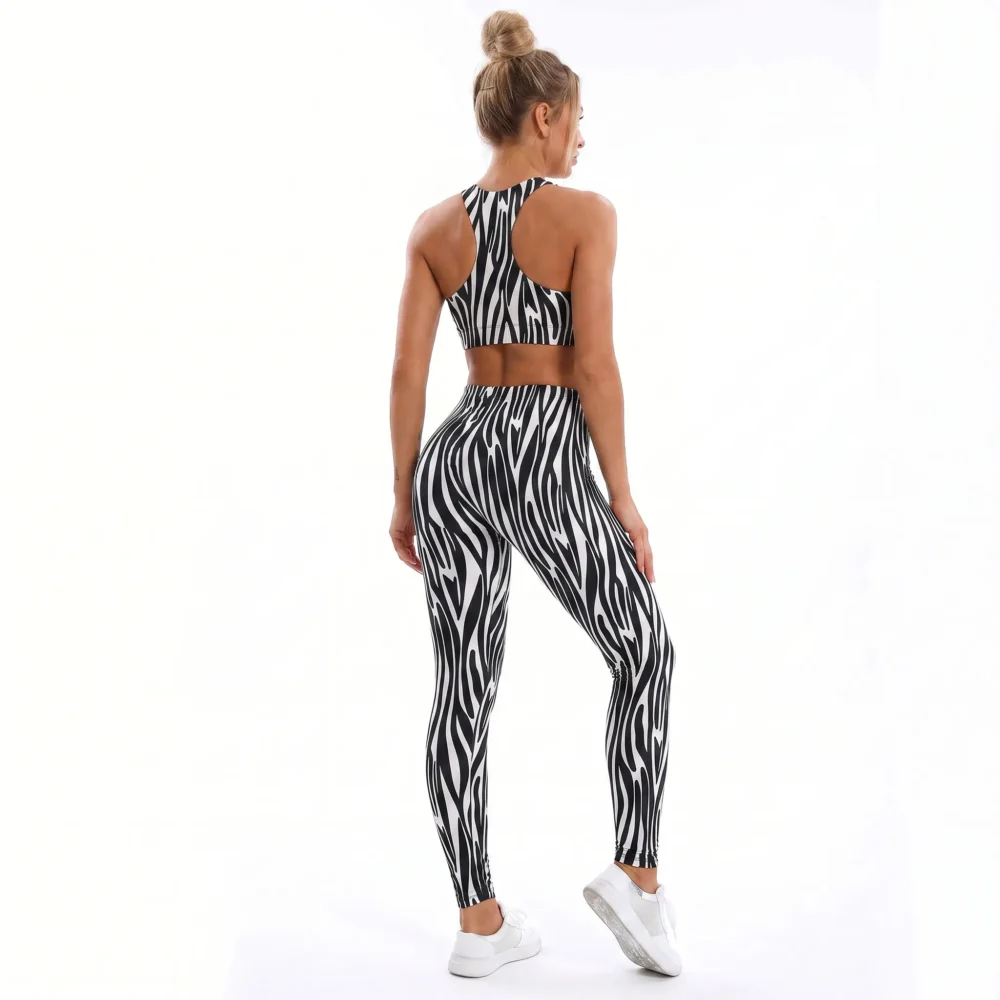 Legginsy z motywem zwierzęcym i wysokim stanem