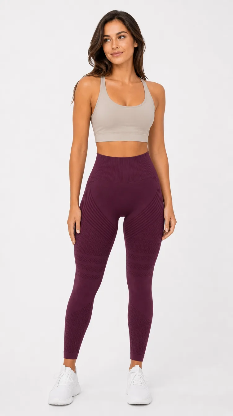 Legginsy modelujące 3D - Push-UP & Antycellulitowe - Fioletowy