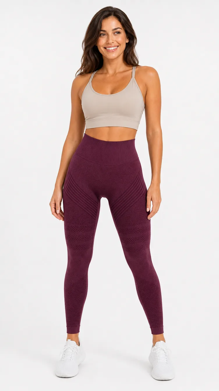 Legginsy modelujące 3D - Push-UP & Antycellulitowe - Fioletowy