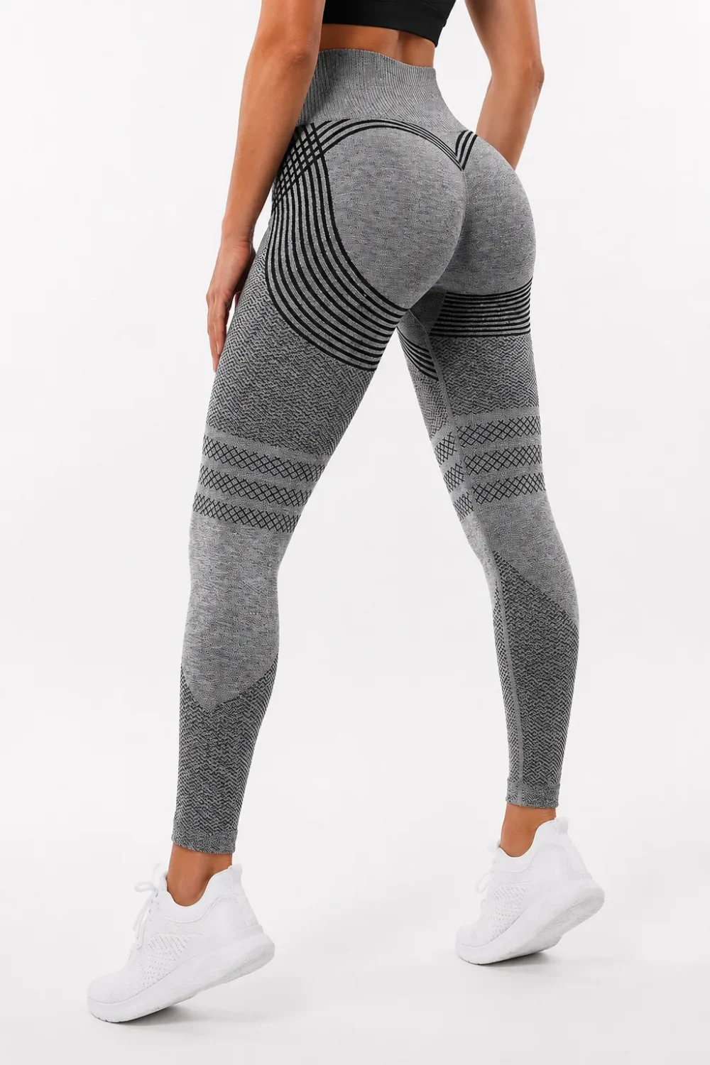 Legginsy modelujące 3D - Push-UP & Antycellulitowe - Szary