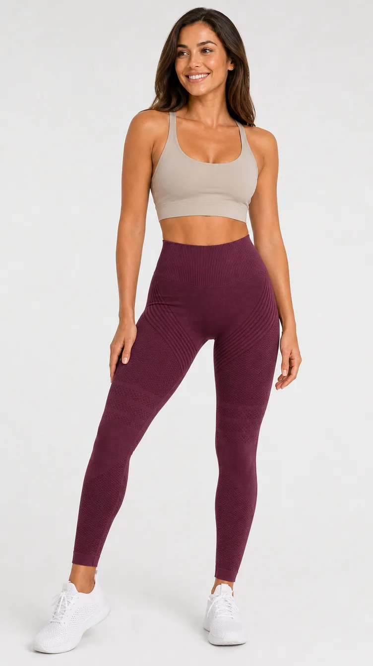 Legginsy modelujące 3D - Push-UP & Antycellulitowe - Fioletowy