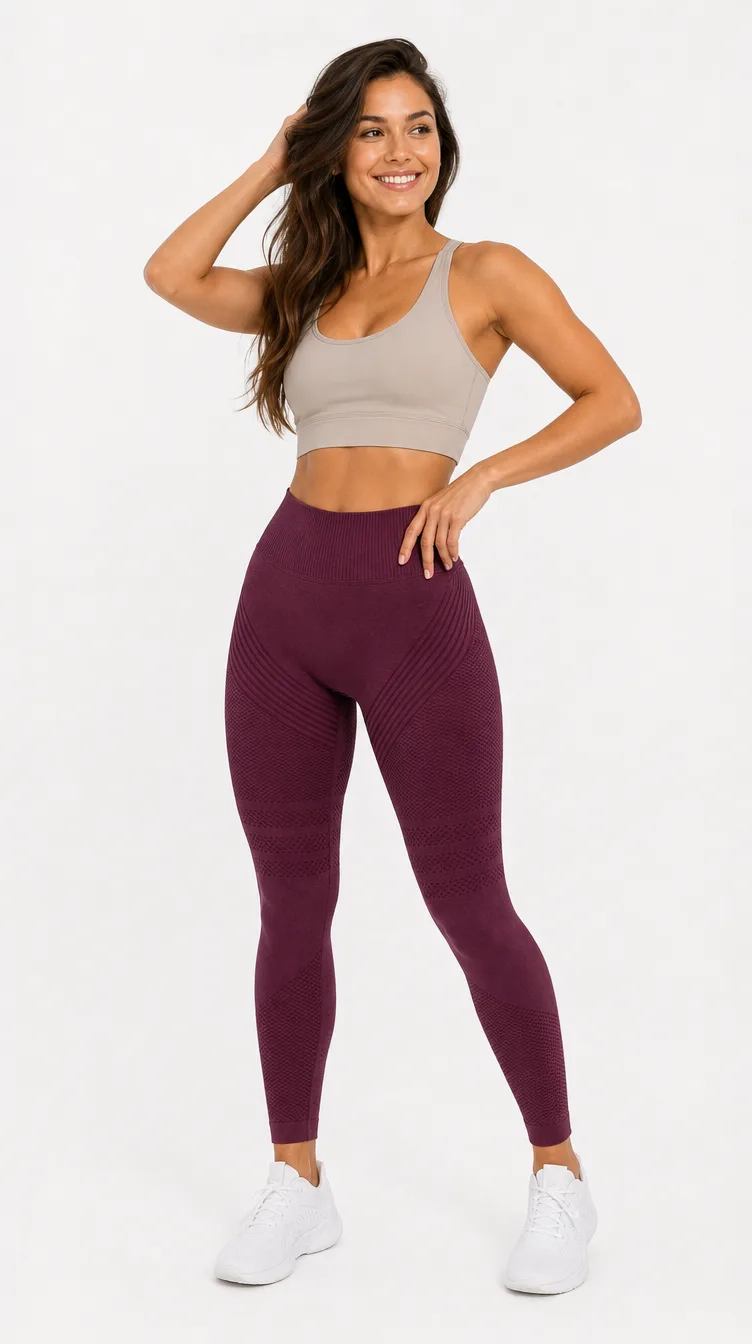 Legginsy modelujące 3D - Push-UP & Antycellulitowe - Fioletowy