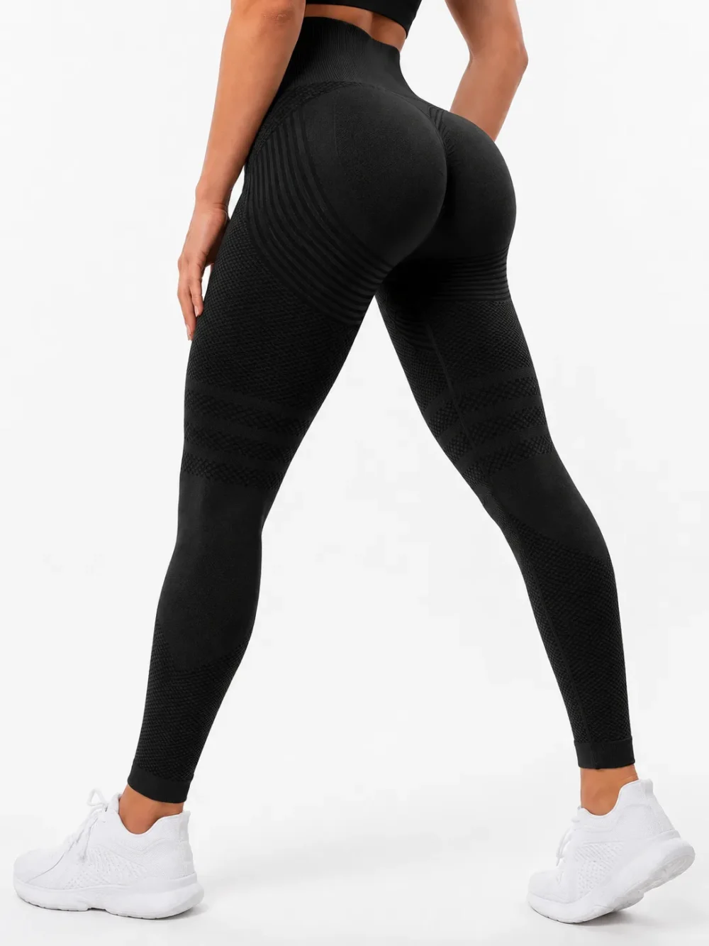 Legginsy modelujące 3D - Push-UP & Antycellulitowe - Czarny