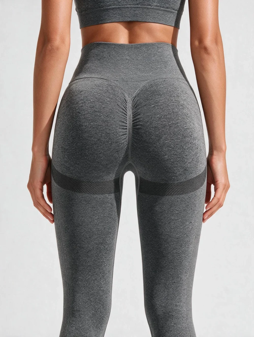 Legginsy modelujące push-up z wysokim stanem Livia Seamless - Szary