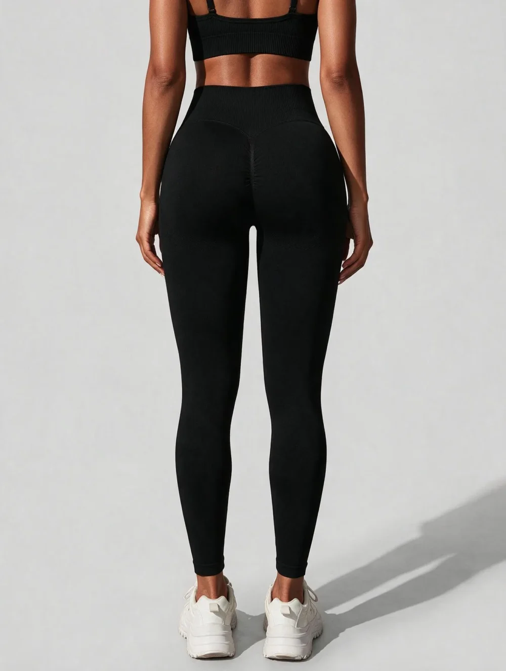 Legginsy modelujące push-up z wysokim stanem Livia Seamless - Czarny
