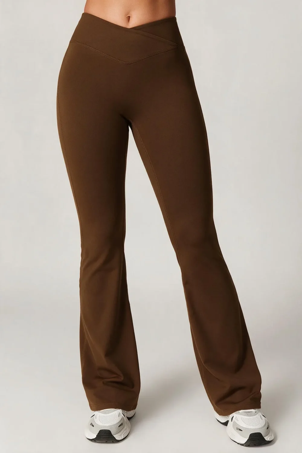 Modelujące legginsy dzwony Luna - Brązowy