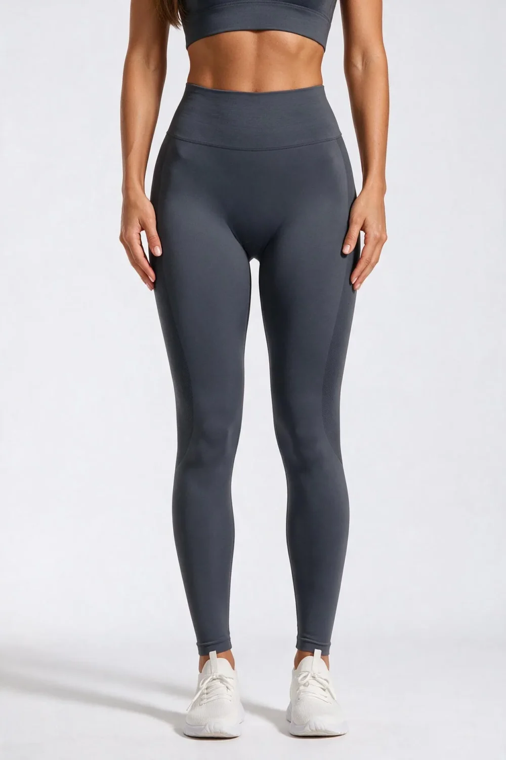 Legginsy Bezszwowe Push-Up z Wysokim Stanem Nova Lift - Grafitowy
